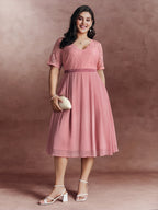 Soft Romance Sheer Lace Midi Dress