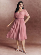 Soft Romance Sheer Lace Midi Dress